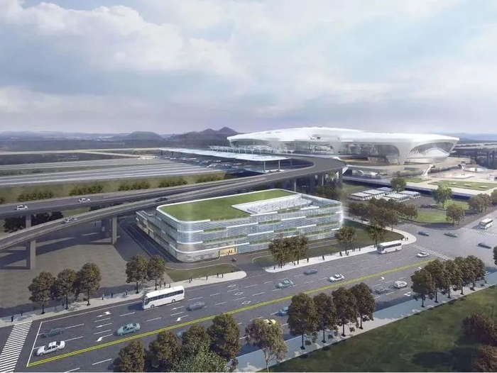 ▲长沙高铁西站综合客运枢纽项目设计效果图