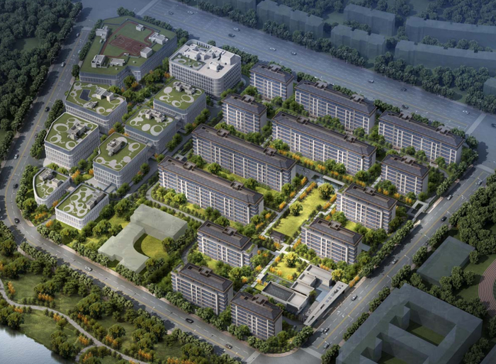 （位于南京市秦淮区的金基瞻月府项目规划效果图。南京网上房地产/图）