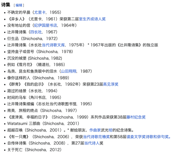 ▲堤清二所创作的诗集。