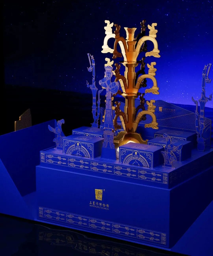 “神鸟的世界”中秋月饼礼盒。图源：三星堆博物馆微信公众号