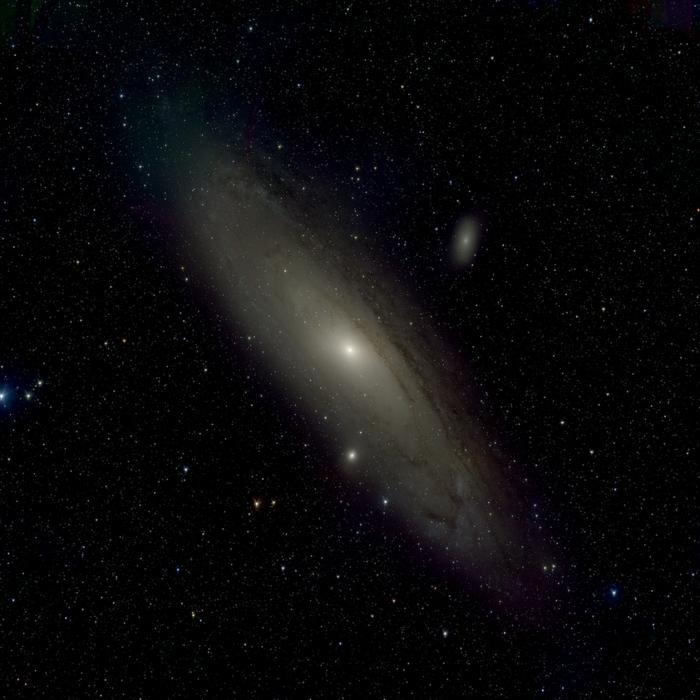 墨子巡天望远镜首光获取的仙女座星系图片。(中国科学技术大学供图)