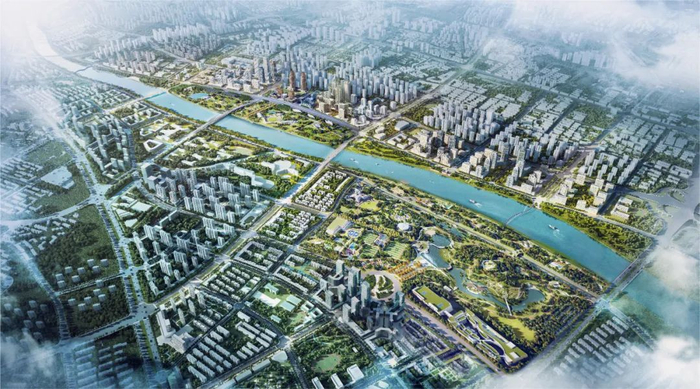 ▲海河柳林城市更新鸟瞰图