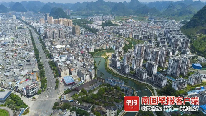 ▲靖西市区航拍图。