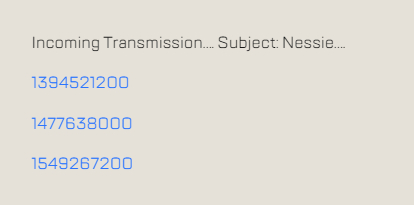 “接受讯息……标题：尼斯湖水怪……”