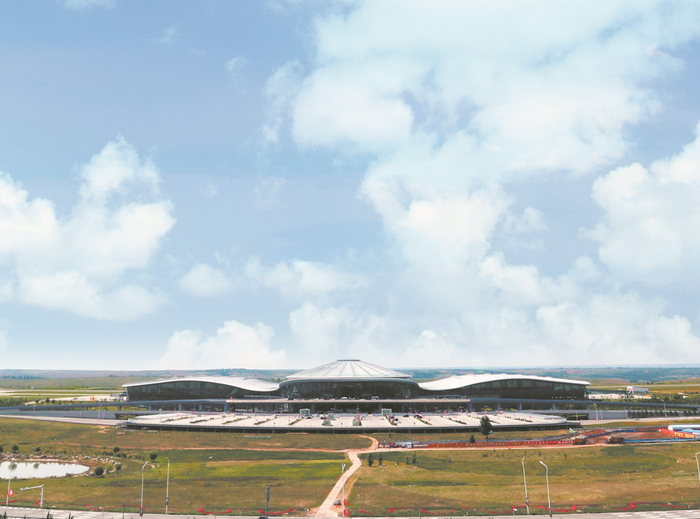 鄂尔多斯机场鸟瞰图