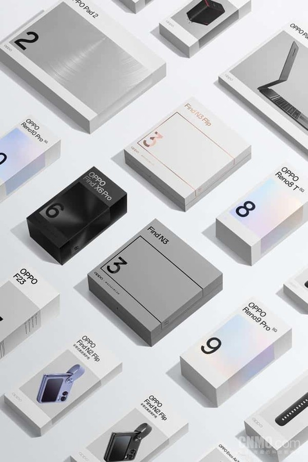 盒曝光据外媒报道,爆料者分享了一张多款oppo智能手机包装盒的图片