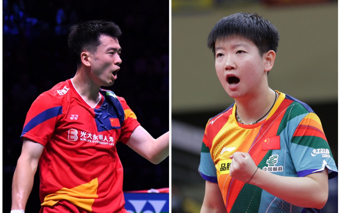 郑思维、孙颖莎将代表全体运动员宣誓。  图/新华社