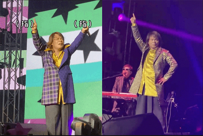 就开始满舞台溜达,三个小时的演出结束,伍佰一句没唱,微信步数两万步