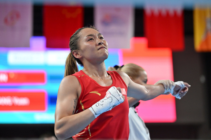 杭州亚运会亚运会拳击比赛上演巴黎席位之争中国女拳手常园取得开门红