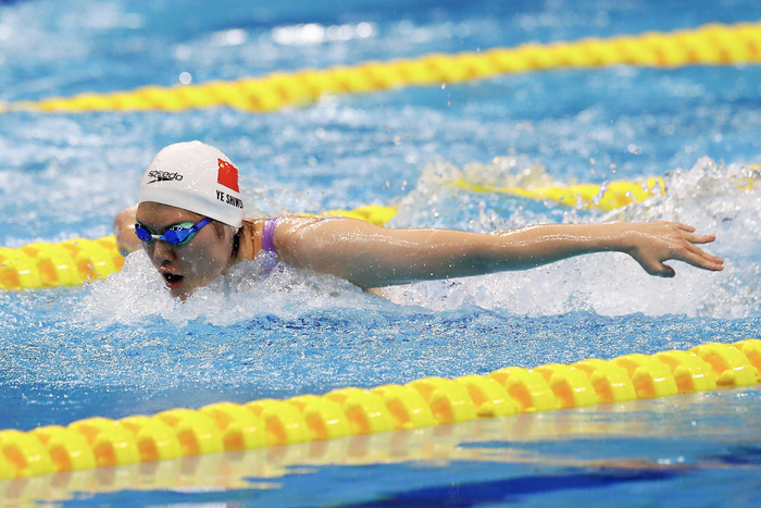 叶诗文在比赛中。（图片来源：杭州亚运会媒体在线）