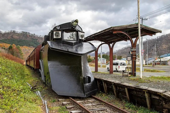 ▲夕张煤矿的老式蒸汽火车被保留了下来