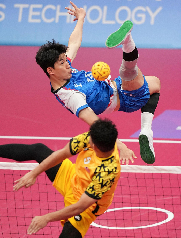 藤球——男子单组团体预选赛:韩国队不敌马来西亚队|马来西亚队|韩国