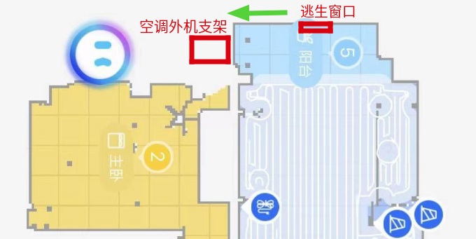 空调外机安装位置示意图