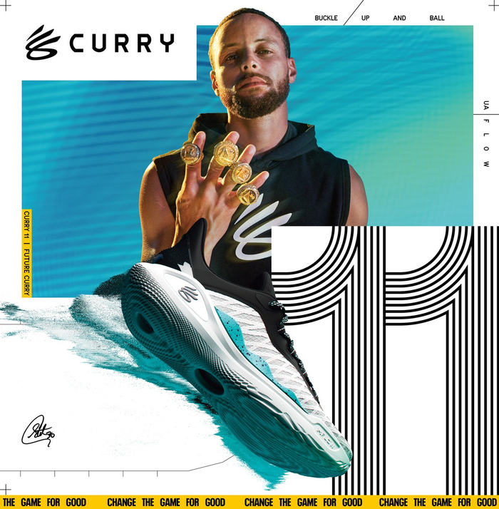 细节方面,除了在后跟保留有currybrandlogo外,还在鞋头分别点缀箭头