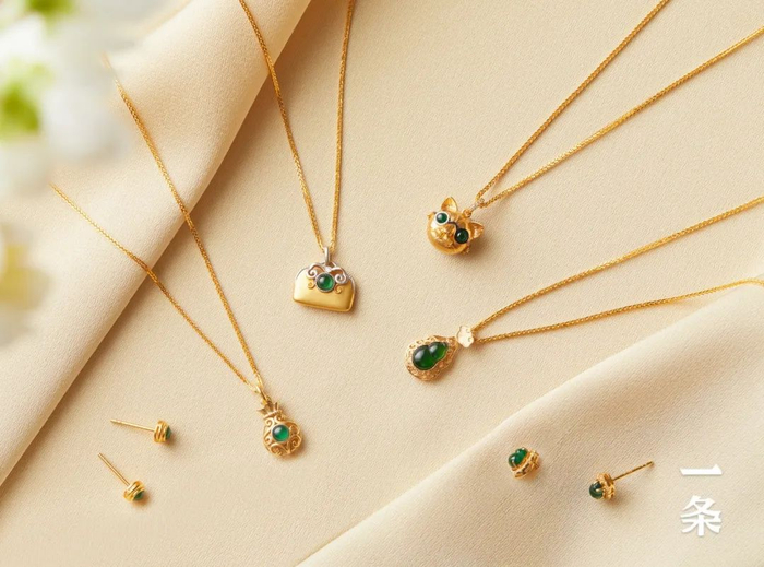 众筹|冰种辣绿翡翠,18k金镶嵌,种水色俱佳,绿意浓重