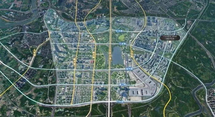 天府CBD总部基地示意图