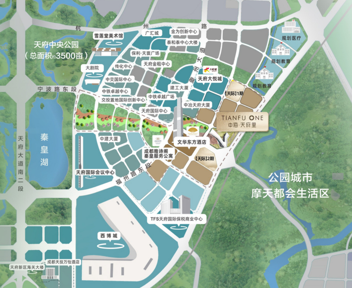 中海·天府里区位示意图