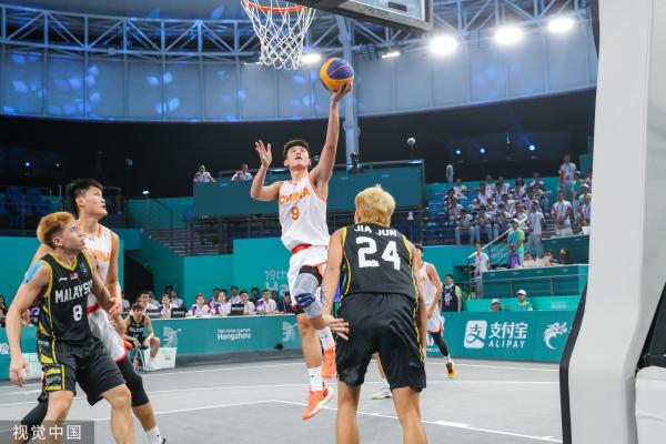 中国三人篮球队继续获胜。