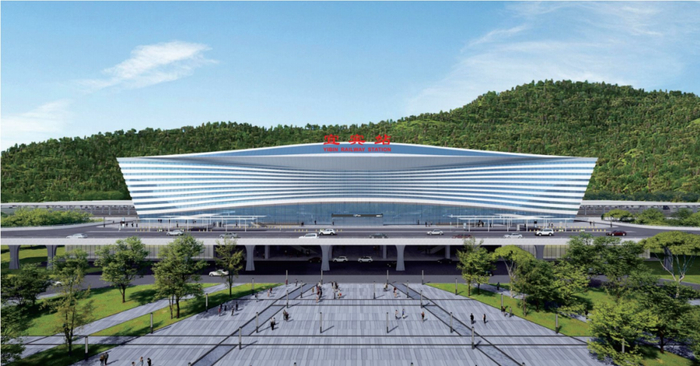 渝昆高铁新建宜宾站效果图