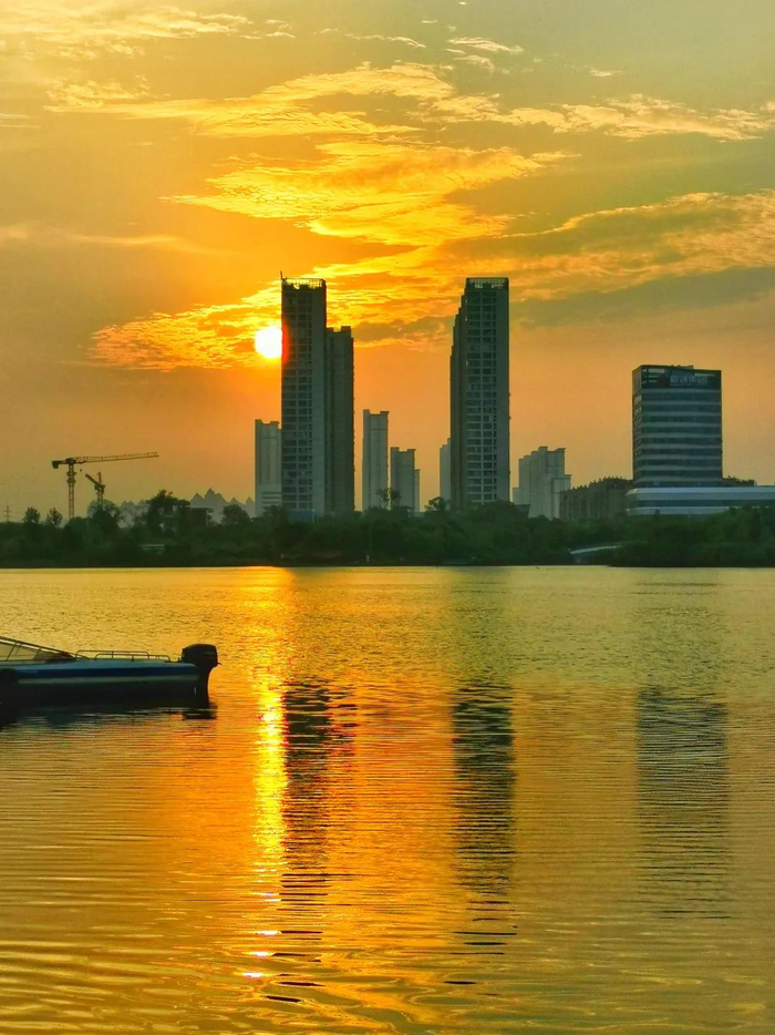 晨曦刚至是砰然心动的美好啊这一刻迎接到了阜阳的一缕金色曙光我们