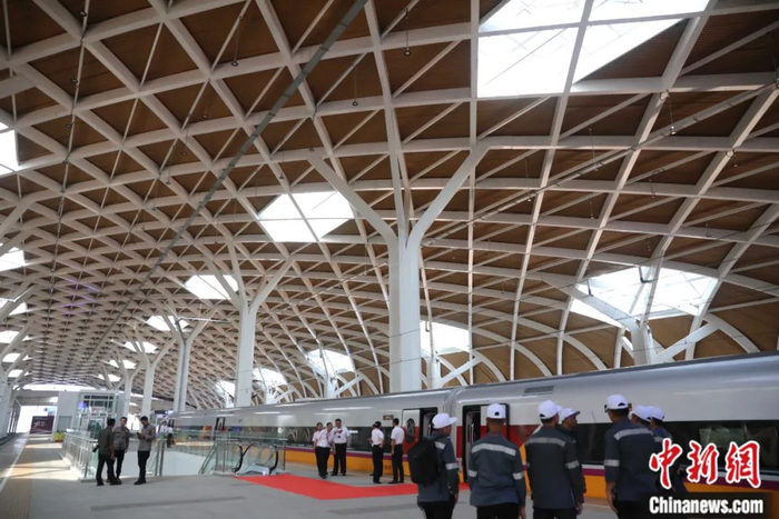 2023年9月6日，雅万高铁哈利姆车站装饰一新。李志全 摄