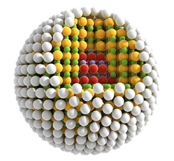 ▲球形量子点结构图（图片来源：第十八届高交会睿泰涂布携量子点技术高峰论坛）