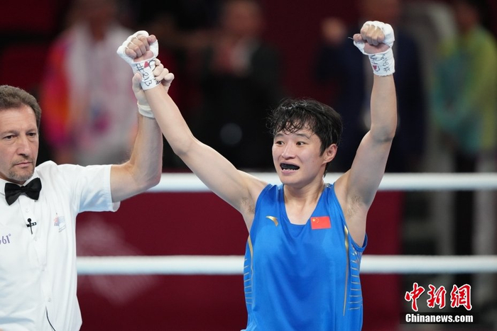 杭州亚运会拳击项目中国队选手杨文璐夺得女子60公斤级金牌