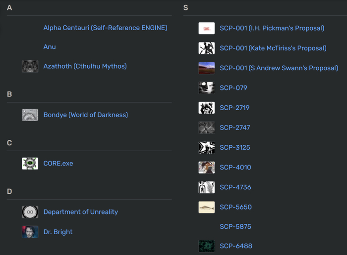 该网站T0战力的角色有一大半都属于SCP