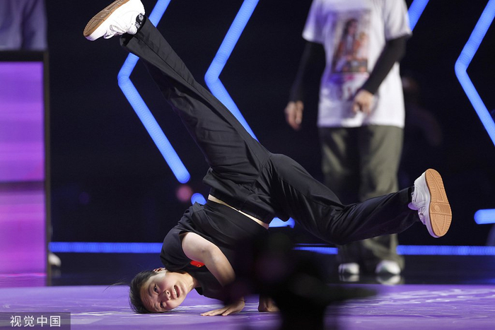 刘清漪在比赛中。