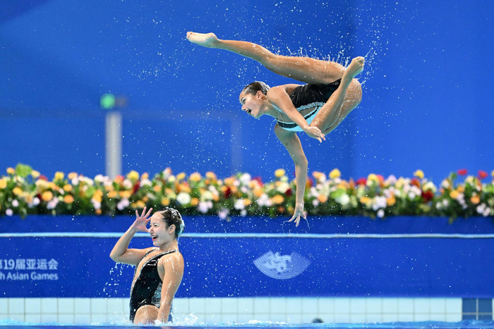 游泳——花样游泳:集体技术自选赛况|游泳|花样游泳|朝鲜队_新浪新闻