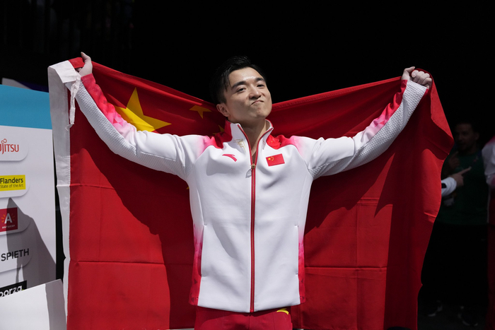 体操——安特卫普世锦赛:中国选手刘洋夺得男子吊环冠军|吊环|刘洋