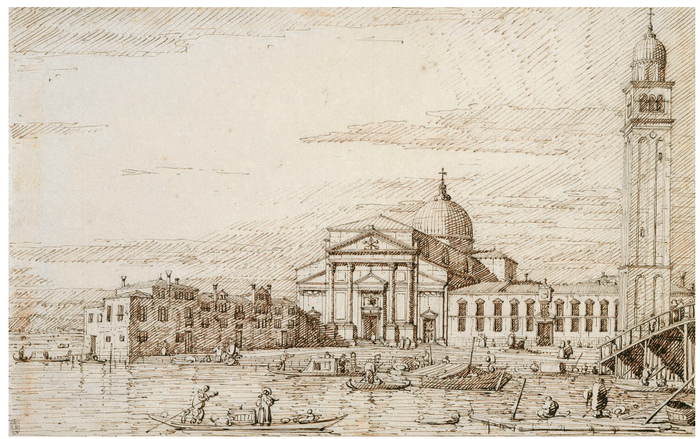 卡纳莱托，威尼斯：城堡区圣彼得教堂素描，约 1735—1740 年，英国皇家收藏
