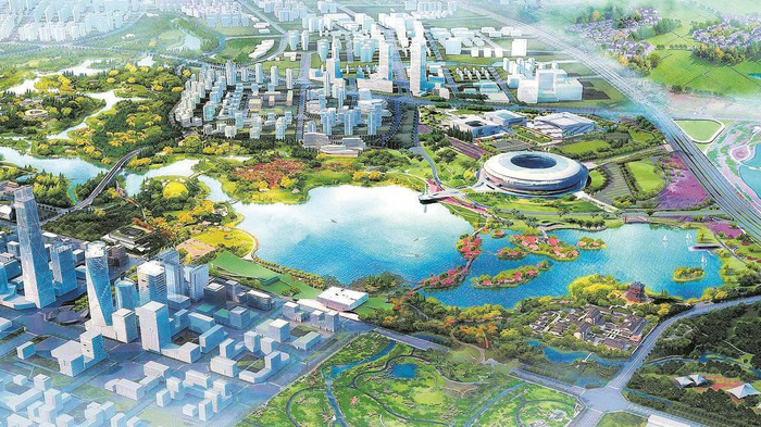     东安湖活力城核心区规划示意图