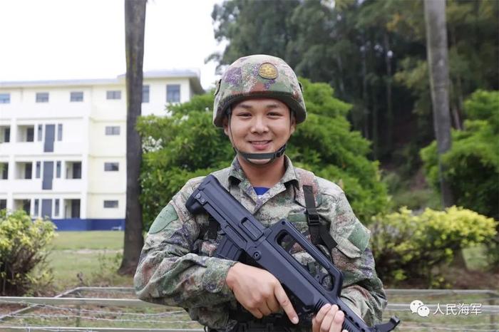 ▲南部战区海军某训练基地新兵王士豪