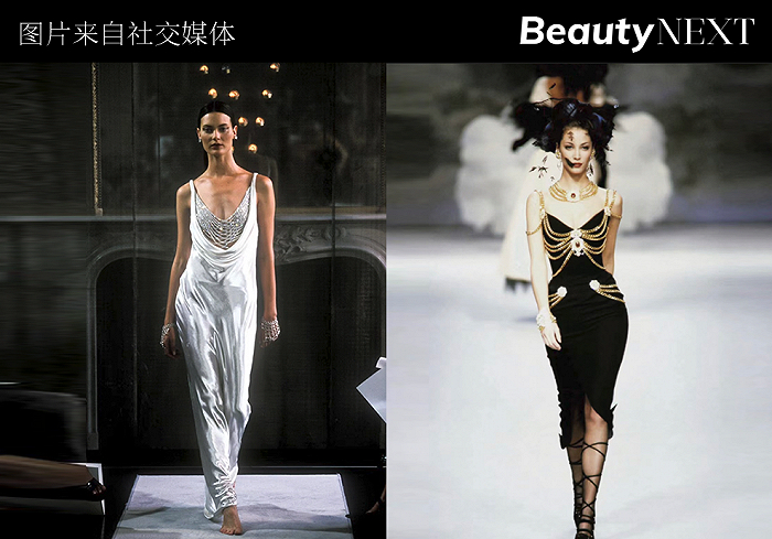 左：VALENTINO Haute Couture F/W 1998，右：CHANEL HauteCouture S/S 1992