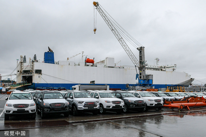 出口俄罗斯的江淮汽车 图片来源：视觉中国