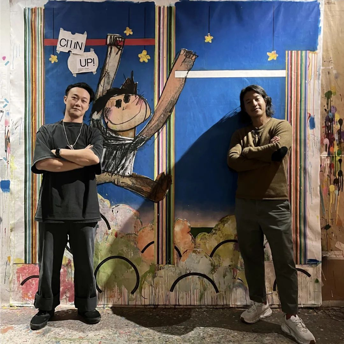 陈奕迅与刘建文（右）