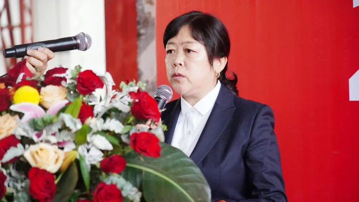 ▲国威酒业集团总经理 朱德英