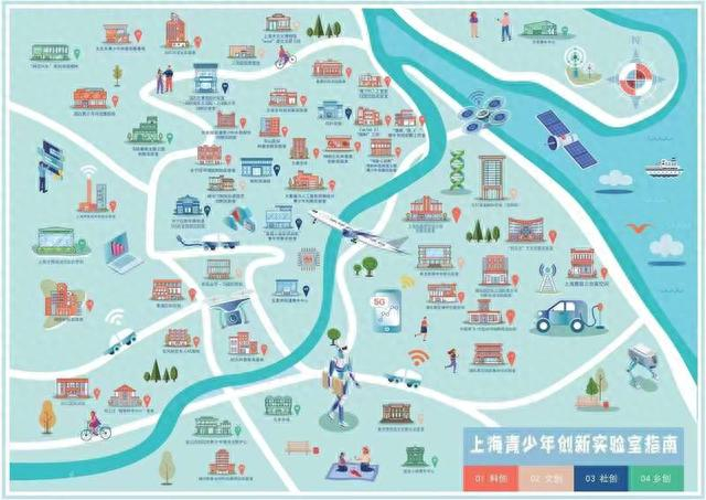 上海青少年创新实验室地图指南。 团上海市委供图