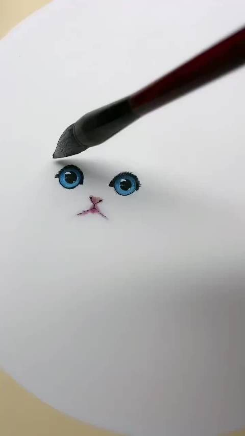 哇哦～ 用毛笔画一只猫咪,学会了吗?