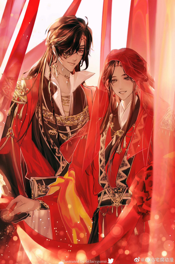 结发为夫妻,恩爱两不疑!婚服花怜绝美 twi:lacygumii