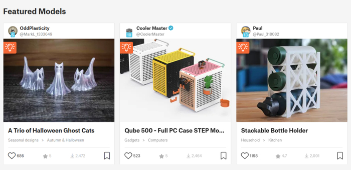 3D打印圈主流分享网站Printables里就有大量用户分享模型图纸