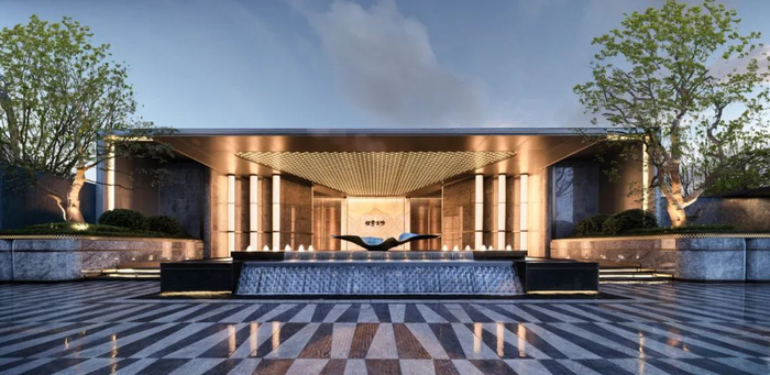 ▲中绿园领秀金沙大门实景