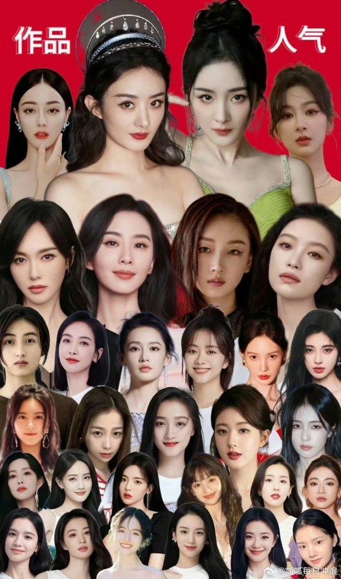 内娱女星最新咖位图,同意吗?|迪丽热巴|赵丽颖|杨紫_新浪新闻