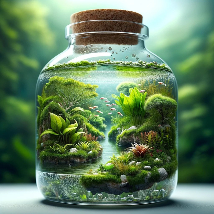 dalle3瓶子里的世界很惊艳