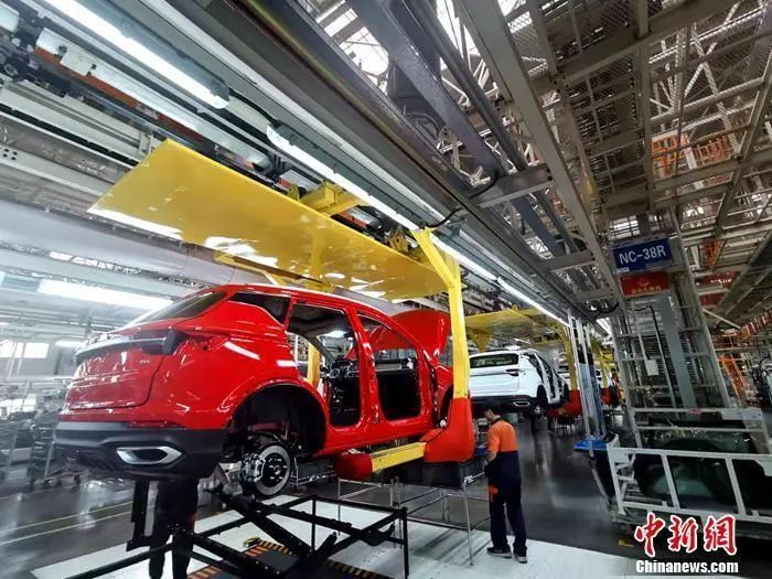 汽車製造資料圖。一開始是重信在自貿實驗區內鋪開，中新網記者 李金磊 攝