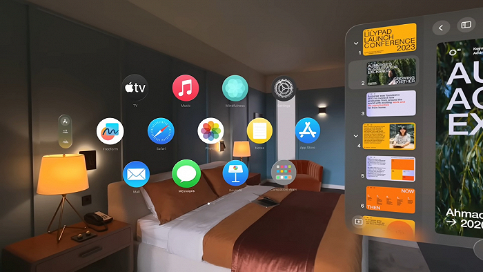 ▲空间操作系统visionOS。图片来源：苹果