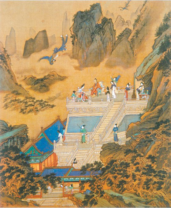 （明）仇英 《吹箫引凤》 故宫博物院藏