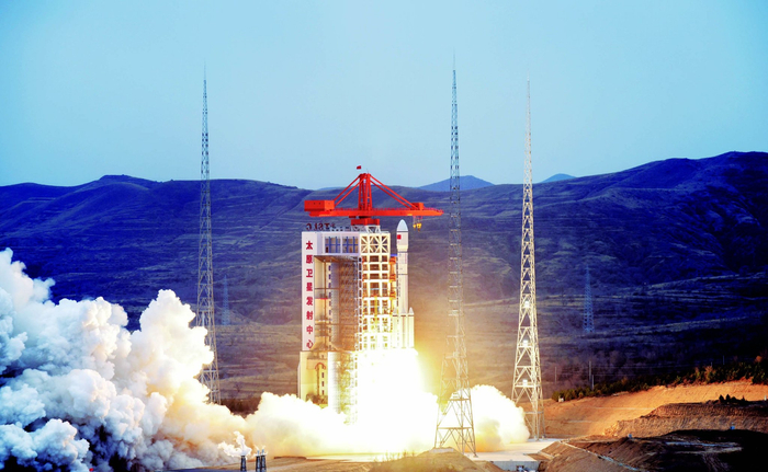2022年3月29日,长征六号甲火箭在太原卫星发射中心成功首飞.