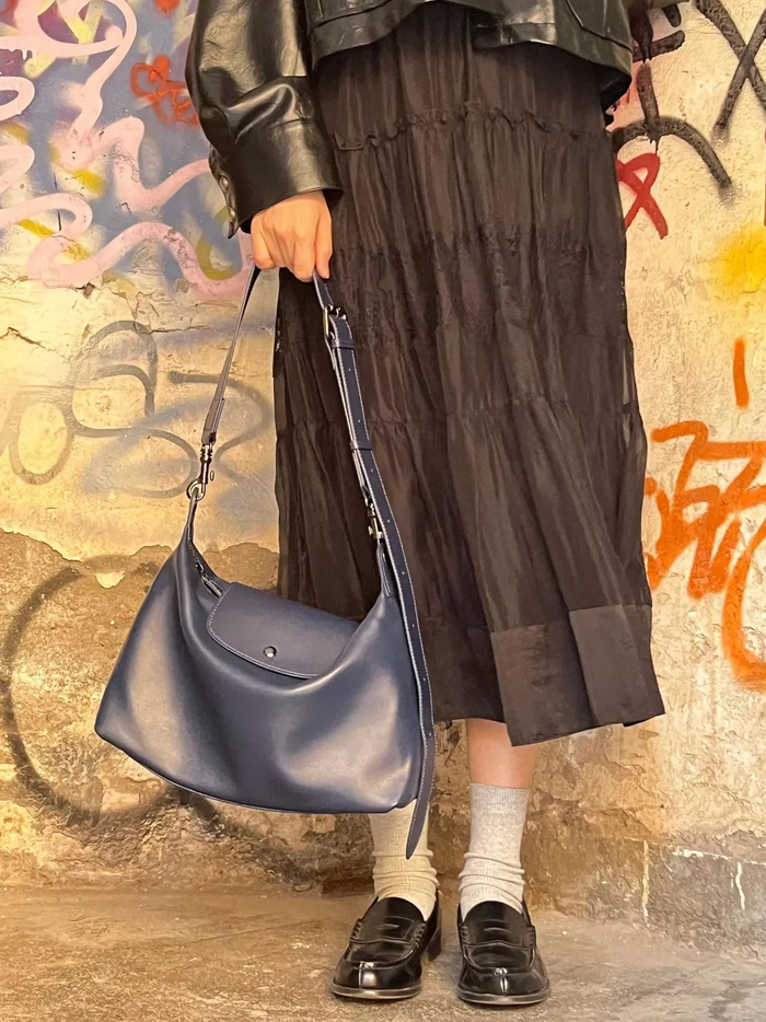 天选通勤包大牌同款hobo包牛皮材质真材实料耐磨抗造大容量上班通勤带